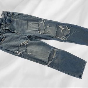 Hollister Distressed Straight Leg Denim Jeans